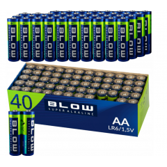 BLOW SUPER Alkaline AA LR6 baterijas 40 gab. (82-572)