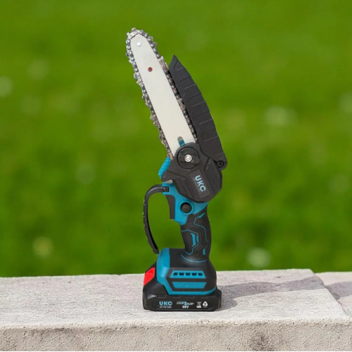 Elektriskais teleskopiskais dārza šķēres un ķēdes zāģa komplekts ar 6 collu akumulatoru UKC (9485)