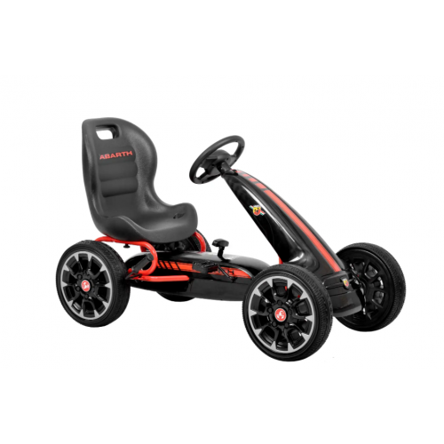 ABARTH - melns - pedāļa kartings (ABARTH-BLACK) licencēts