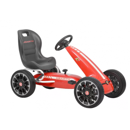 ABARTH - sarkanā krāsā - pedāļa kartings (ABARTH-RED) licencēts