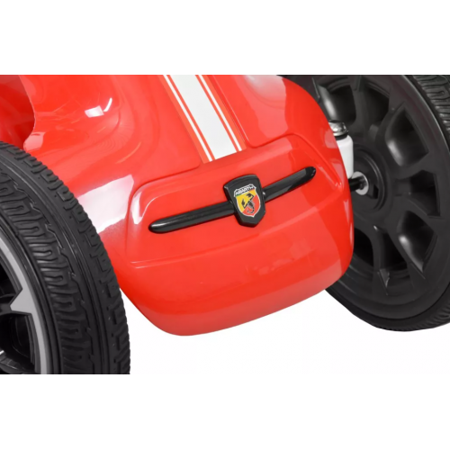 ABARTH - sarkanā krāsā - pedāļa kartings (ABARTH-RED) licencēts