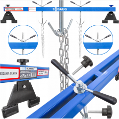 Dzinēja balstiekārtas sija piekare - Traversa 500 kg, 150cm no Baug (B3216)