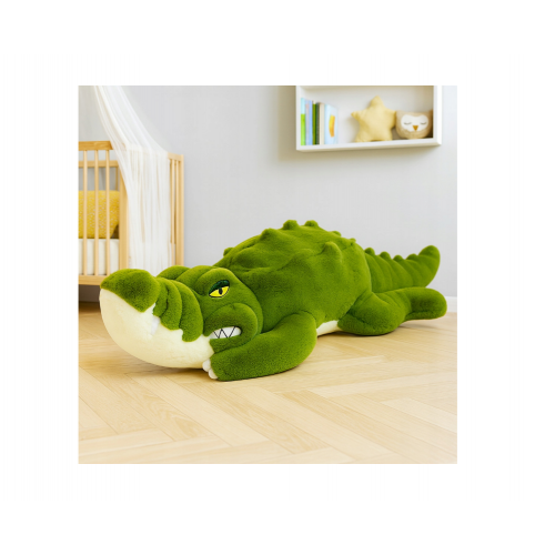 Plīša krokodila talismans, garums 100 cm, zaļš. (B48Q)