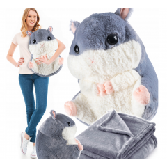 Kāmītis ar segu, 160x110 cm, plīša spilvens, mīksta rotaļlieta 3in1 (B48X)