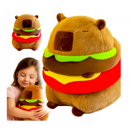 Kapibaras burgera plīša lācis, mīksts un mīlīgs, 30 cm (B48Y1)