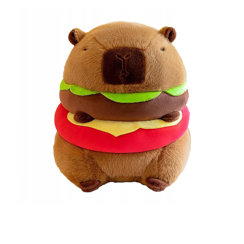 Kapibaras burgera plīša lācis, mīksts un mīlīgs, 30 cm (B48Y1)