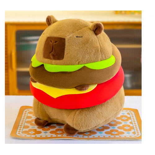 Kapibaras burgera plīša lācis, mīksts un mīlīgs, 30 cm (B48Y1)