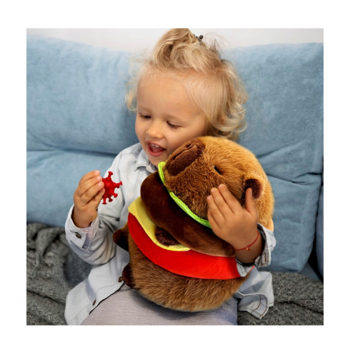 Kapibaras burgera plīša lācis, mīksts un mīlīgs, 30 cm (B48Y1)