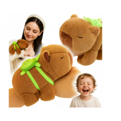 Plīša kapibaras rokas talismana rotaļlieta ar mugursomu un rokassprādzi (B48Y2)