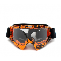 Brilles priekš ķiveres melnas/oranžas, spīdīgas, no Extreme Ride (BMA-920)