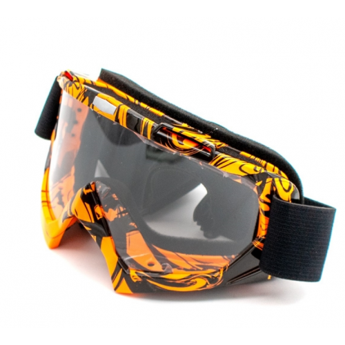 Brilles priekš ķiveres melnas/oranžas, spīdīgas, no Extreme Ride (BMA-920)