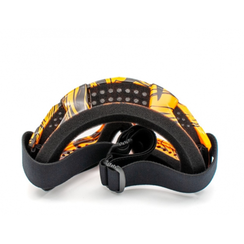 Brilles priekš ķiveres melnas/oranžas, spīdīgas, no Extreme Ride (BMA-920)