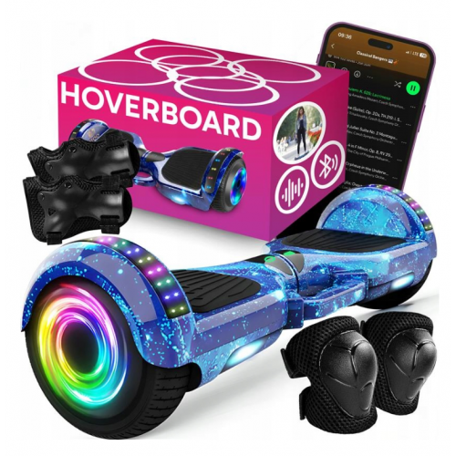 Giroskūteris - Hoverboard LED, Bluetooth, skaļruņi, 10 collu riteņi RETOO (E031-2)