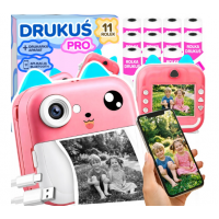 Mini termoprinteris ar fotoaparātu un kameru 3.0 PRO 48 MP FULL HD + 11 ruļļi no Drukus (ER1147)