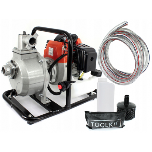 2 taktu benzīna ūdens sūknis - pumpis 1", 5.2 z.s. no Silvertools (WP10, 11310)