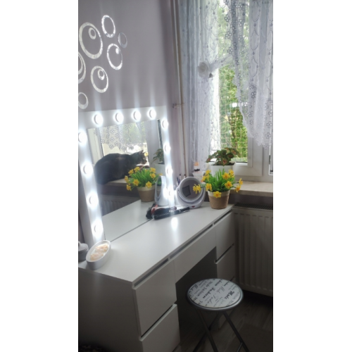Косметический туалетный столик с подсветкой 90x40x135.6см от Funfit Home&Office (FC3915)