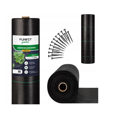 Agrotekstils / Agroplēve / dārza pārsegs pret nezālēm 135g/m 1,1x50m (FC4524)