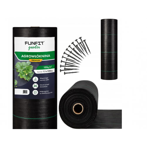 Agrotekstils / Agroplēve / dārza pārsegs pret nezālēm 135g/m 1,1x100m (FC4526)