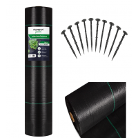 Agrotekstils / Agroplēve / dārza pārsegs pret nezālēm + 50 stiprinājuma tapām 1,6x50m / 70 g/m² FUNFIT (FC4517)