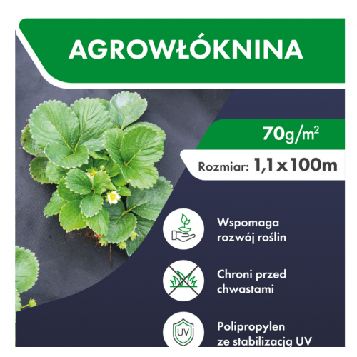 Agrotekstils / Agroplēve / dārza pārsegs pret nezālēm + 50 stiprinājuma tapām 1,1x100m / 70 g/m² FUNFIT (FC4518)