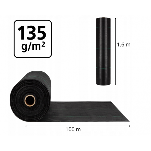 Agrotekstils / Agroplēve / dārza pārsegs pret nezālēm 135g/m 1,1x100m (FC4527)