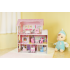 Liela koka leļļu māja ar terasi, mēbelēm un aksesuāriem bērniem (G242 W06A139)