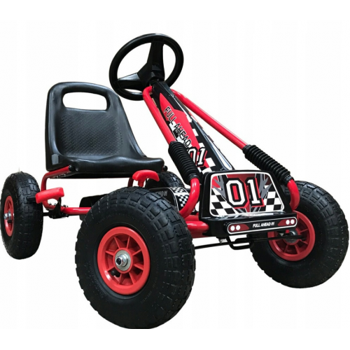 Pedāļu kartings līdz 30 kg, 26 cm, ar piepūšamiem riteņiem un rokas bremzi, R-sport (G1 gokarts)