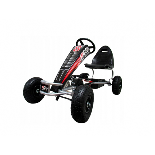 Pedāļu kartings līdz 50 kg, 26 cm, ar piepūšamiem riteņiem un rokas bremzi Gokarts (G5 gokarts) 