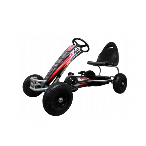Pedāļu kartings līdz 50 kg, 26 cm, ar piepūšamiem riteņiem un rokas bremzi Gokarts (G5 gokarts) 