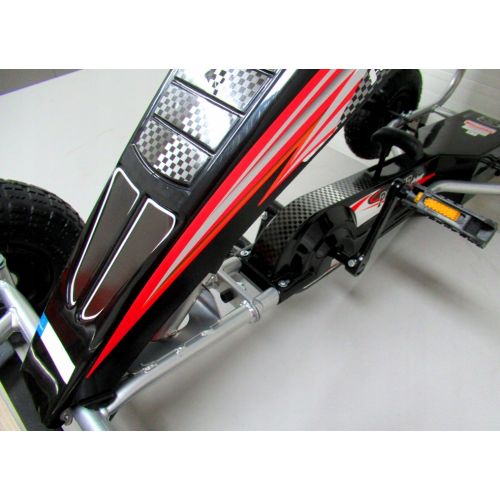 Pedāļu kartings līdz 50 kg, 26 cm, ar piepūšamiem riteņiem un rokas bremzi Gokarts (G5 gokarts) 