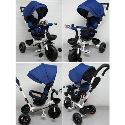 Bērnu trīsritenis - ratiņi līdz 25 kg, no 1 gada (T4)