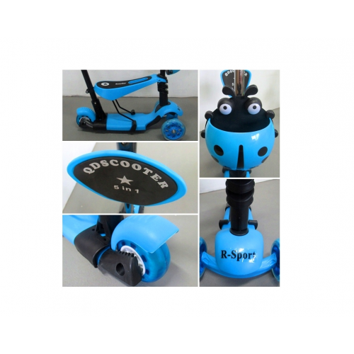 Sportisks trīsriteņu bērnu līdzsvara skrejritenis 5IN1 līdz 25 kg (H3)