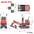 Mini ekskavators 306 cm³ 6,3 kW 3600 apgr./min HECHT (HECHT 2710)
