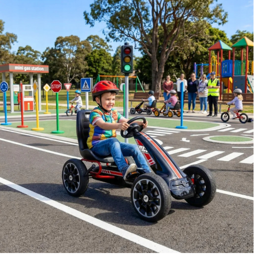 Bērnu pedāļu kartings, melna krāsa no HECHT (HECHT 59793black)