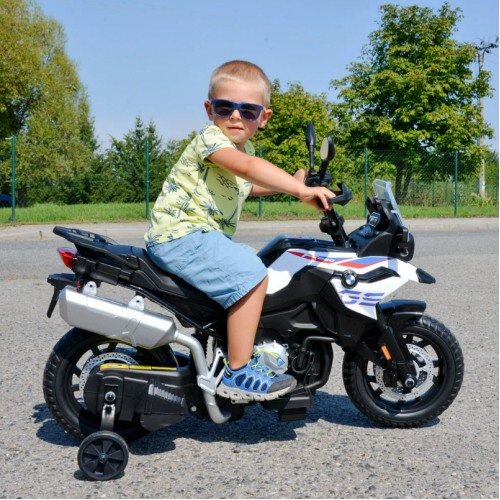 Bērnu akumulatoru darbināms motocikls  BMW F850 ​​GS, 12 V / 7 Ah, līdz 30 kg no HECHT (HECHT BMW F850 GS)