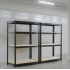 Metāla garāžas plaukts, melns, 4 plaukti, 600 kg, 180x90x40 (HN3387)
