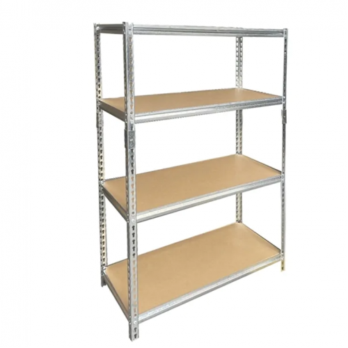 Металлический стеллаж для гаражей, серебристый, 4 полки, 600 кг, 180x90x40 PREMIUM (HN3388)
