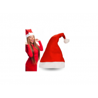 Шапка Санта-Клауса красная с помпоном (HN3749)