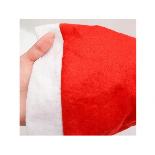 Шапка Санта-Клауса красная с помпоном (HN3749)