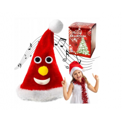 Ziemassvētku vecīša cepure, sarkana, spēlējas,(HN3808)