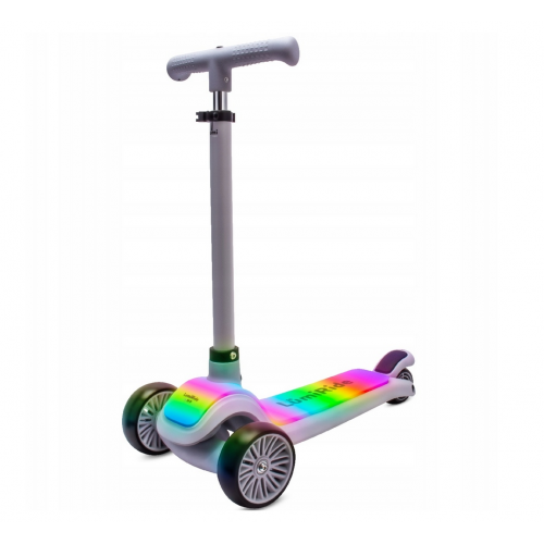Salokāms 3 riteņu skrejritenis Lumiride ar LED gaismu, pelēks (J02.024.0.2)