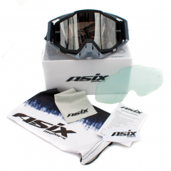 ASIX AS1 melnas/pelēkas matētas brilles ar sudraba spoguli no Extreme Ride (KAI-91)