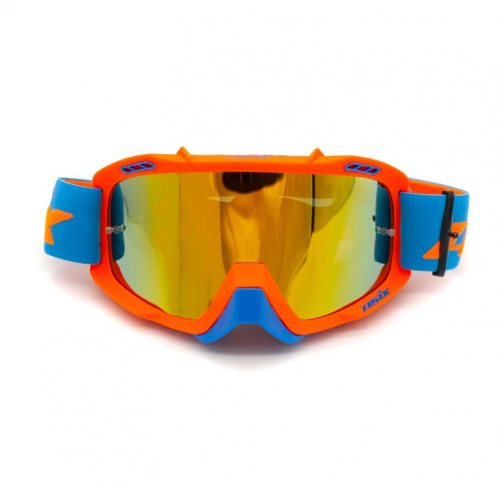ASIX AS2 brilles oranžzilas matētas ar sarkanu spoguli no Extreme Ride (KAI-911)