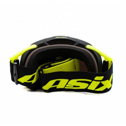 ASIX AS3 brilles melni dzeltenas matētas ar spoguļzilu spoguli (KAI-914)