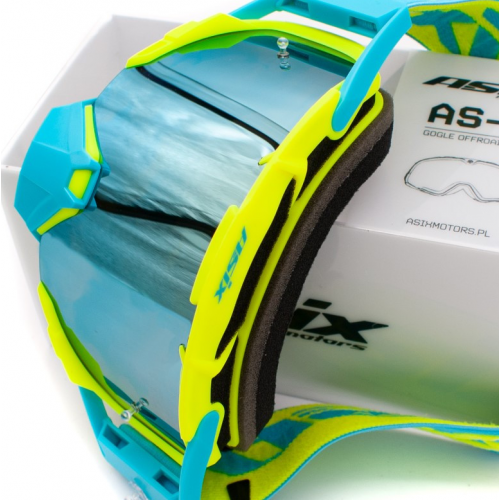 ASIX AS3 dzeltenzilas matētas brilles ar zilu spoguli no Extreme Ride (KAI-915)