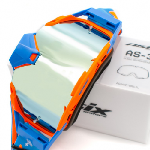 ASIX AS3 brilles oranžzilas matētas ar spoguli zilā krāsā no Extreme Ride (KAI-916)
