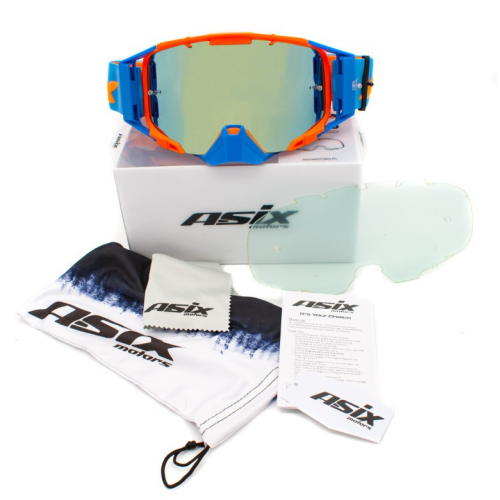 ASIX AS3 brilles oranžzilas matētas ar spoguli zilā krāsā no Extreme Ride (KAI-916)
