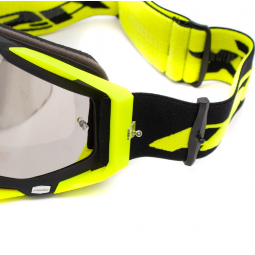ASIX AS1 melnas un dzeltenas matētas brilles ar sudrabainu spoguli no Extreme Ride (KAI-93)