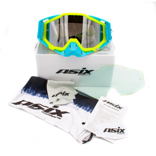 ASIX AS1 dzeltenzilas matētas brilles ar sudrabainu spoguli no Extreme Ride (KAI-94)