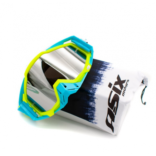 ASIX AS1 dzeltenzilas matētas brilles ar sudrabainu spoguli no Extreme Ride (KAI-94)